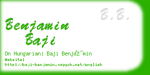 benjamin baji business card